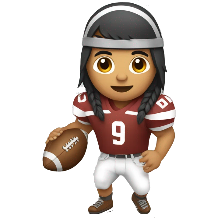 Native American playing football  emoji
