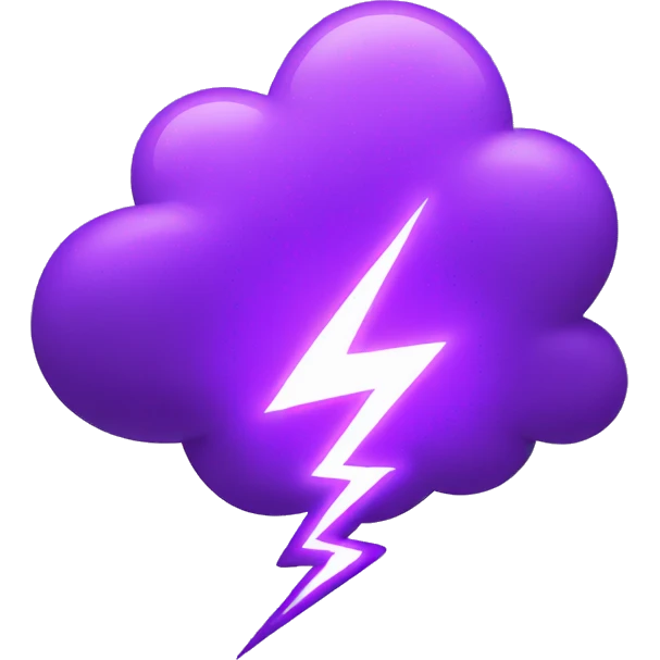 purple lightning emoji