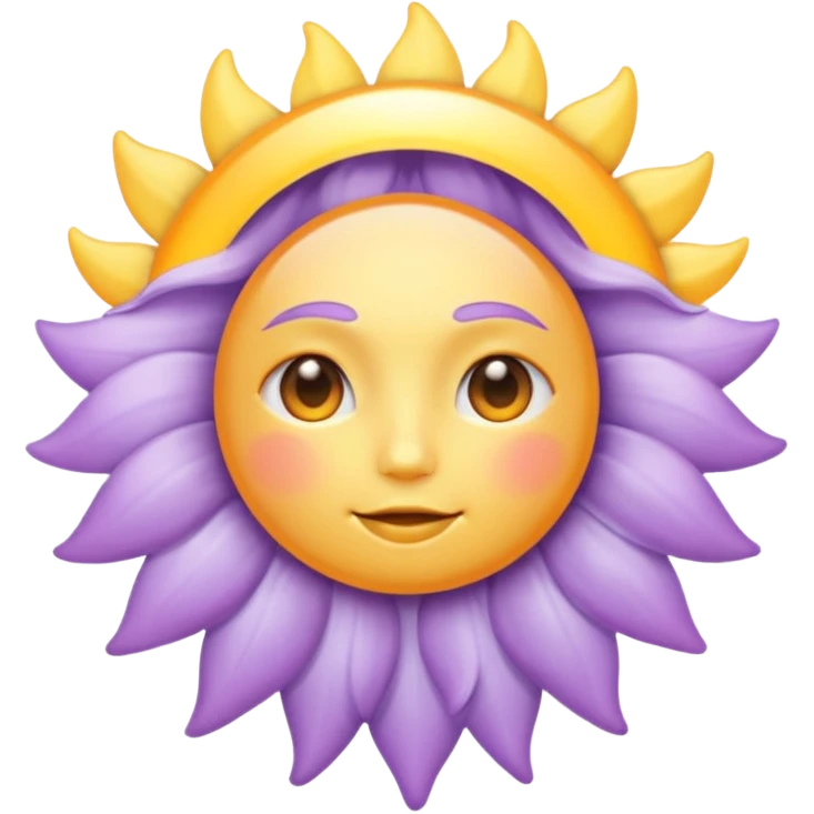 lilac sun emoji