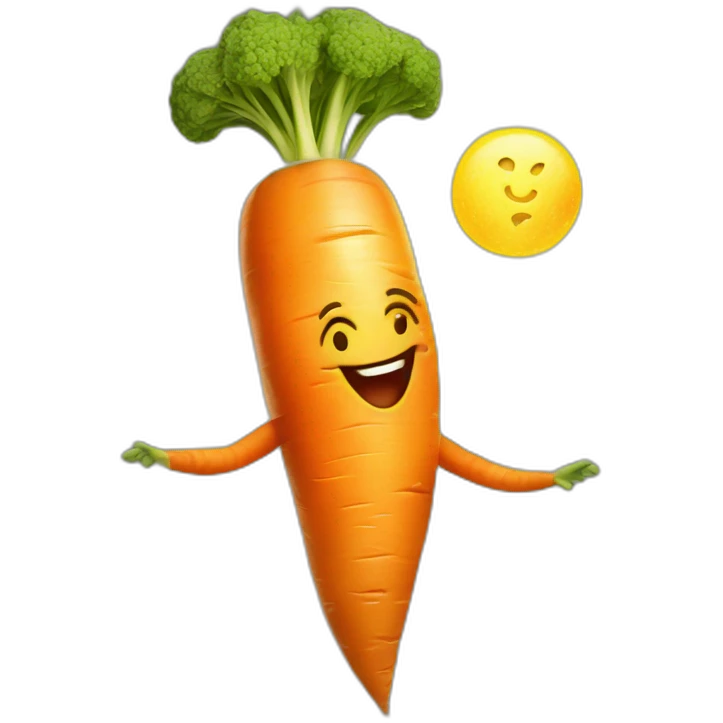 tarot carrot laughter emoji
