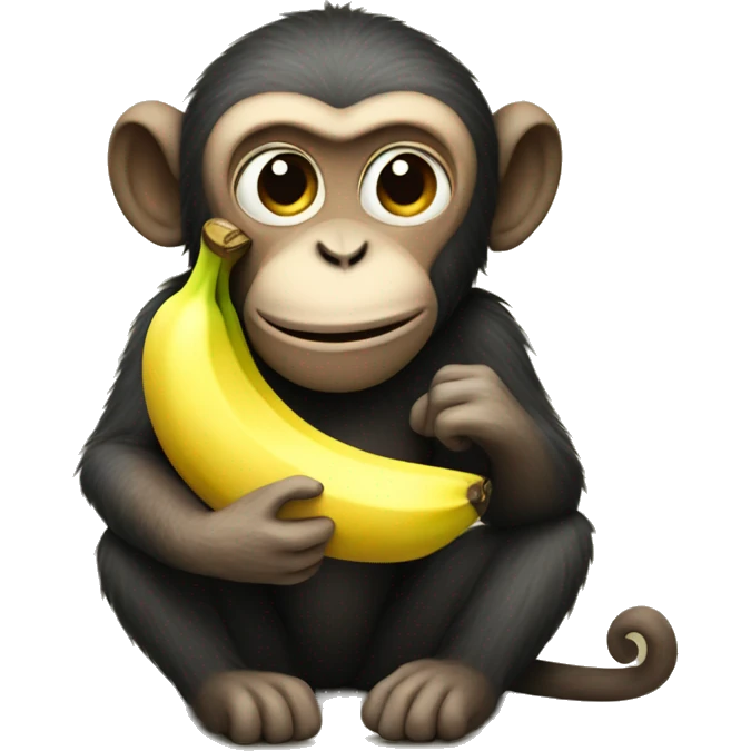 monkey holding banana emoji