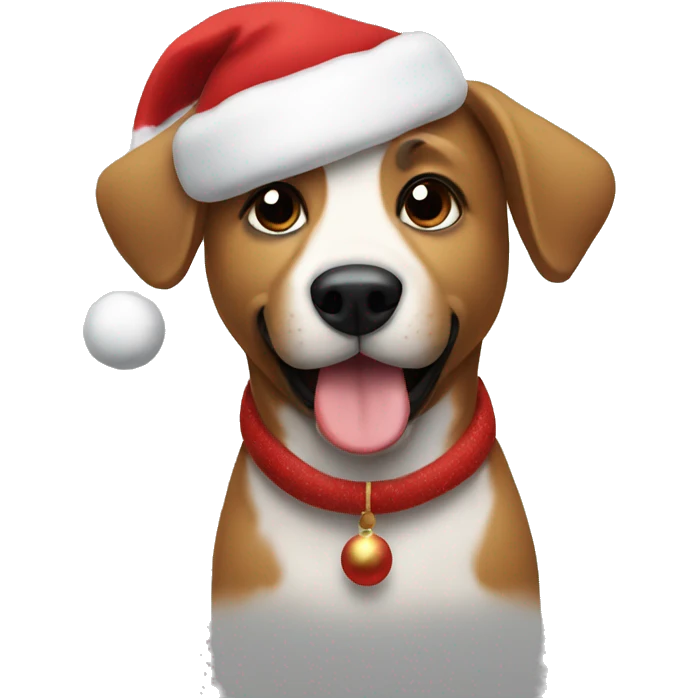 Christmas dog emoji