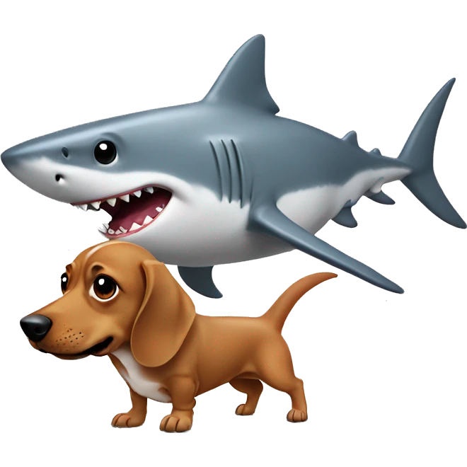 shark with dachshund on bac emoji