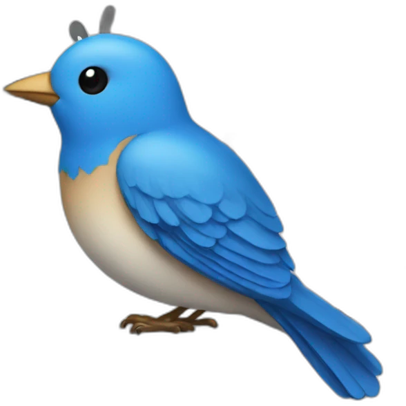 blue-bird-on-keyboard emoji