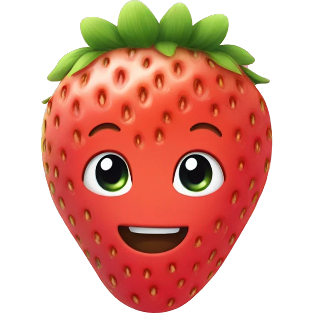 strawberry colored with rainbow colors emoji