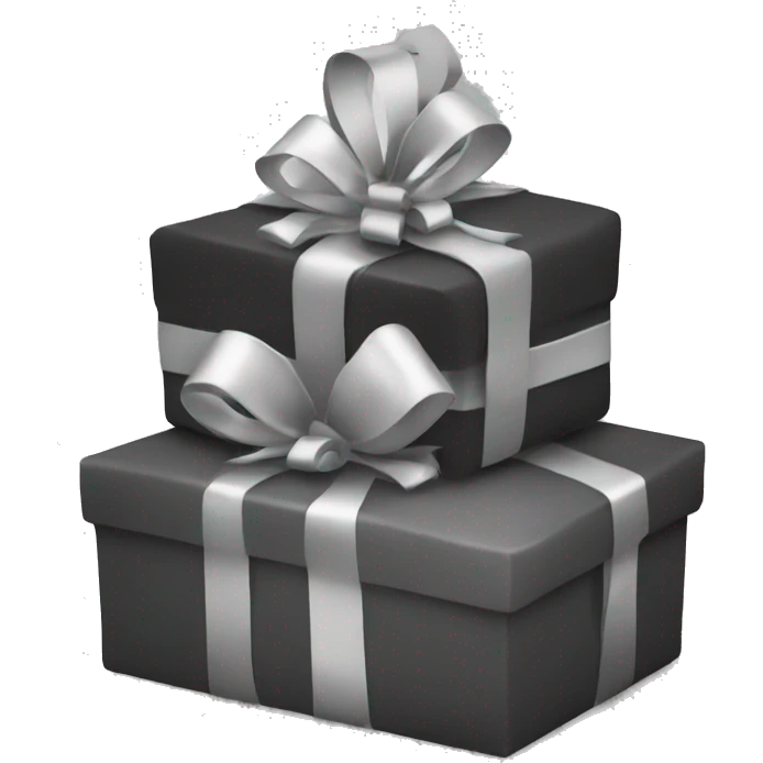 Christmas gifts black color emoji