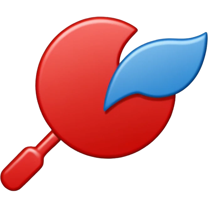 
Pickswise sign comic style blue (#00A3E0) and red (#F9423A)  emoji