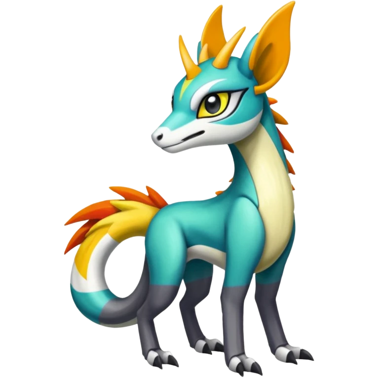 Colorful Meloetta-Wargreymon-Sergal-Pokémon-Digimon-Fakémon-fusion-hybrid-creature emoji