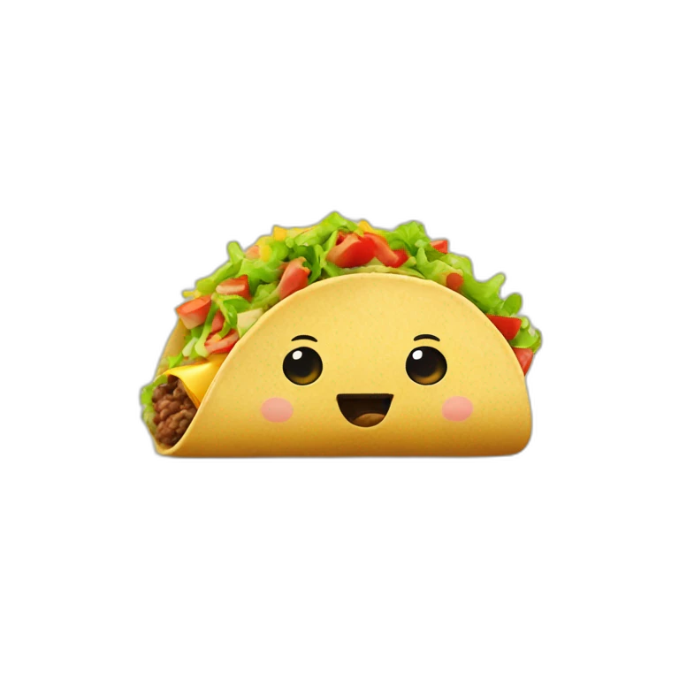 a taco eating a taco emoji