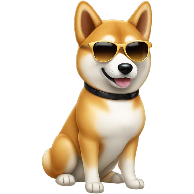 Shiba inu with sunglasses  emoji