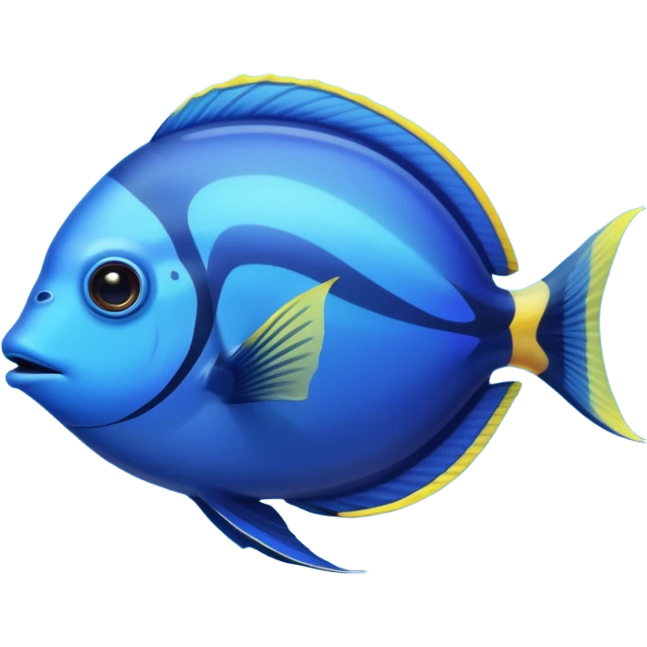 blue tang fish with aquarium emoji