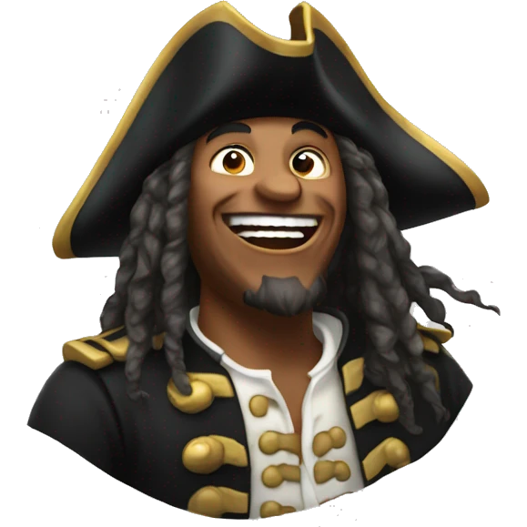Pirate laughing out loud emoji