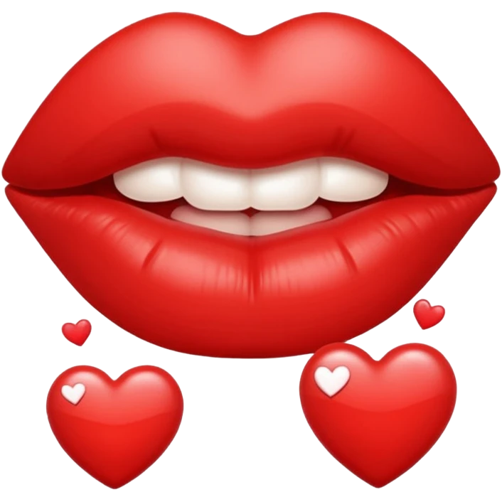 Lips and Hearts emoji