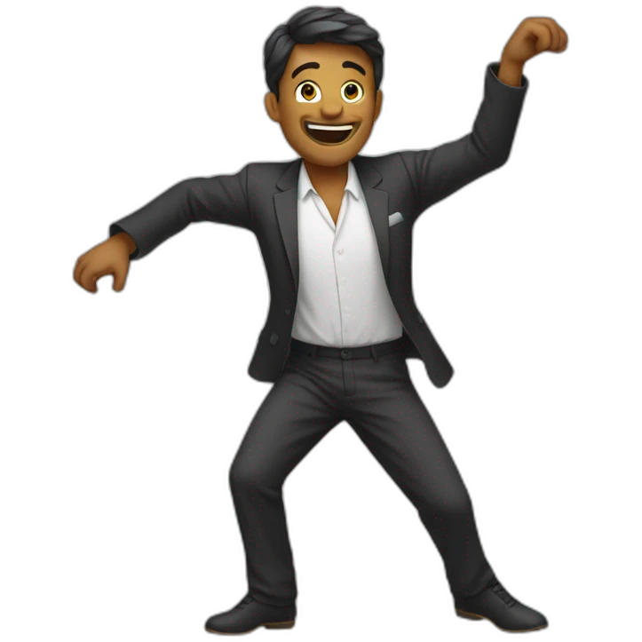 A man dancing emoji