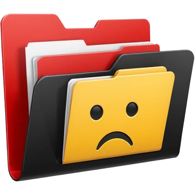 Warnschild + Mini Aktenordner emoji