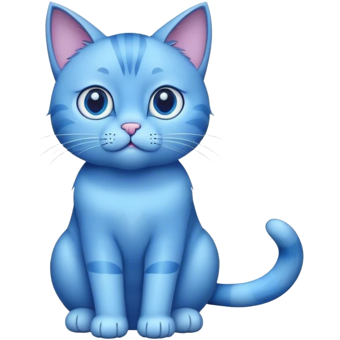 Blue cat emoji
