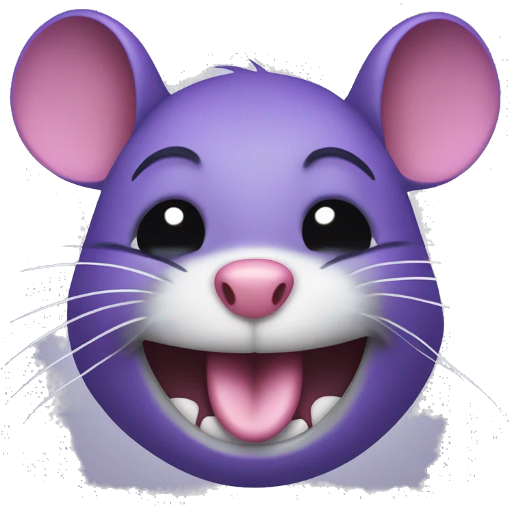 Purple rat crying with smudged mascara emoji