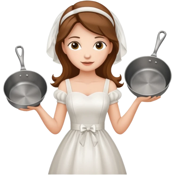 Bride with pots and pans emoji