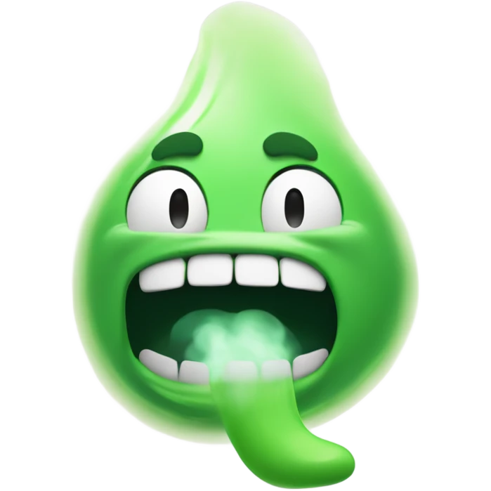 bad breath Captain underpants green smoke coming out of mouth emoji