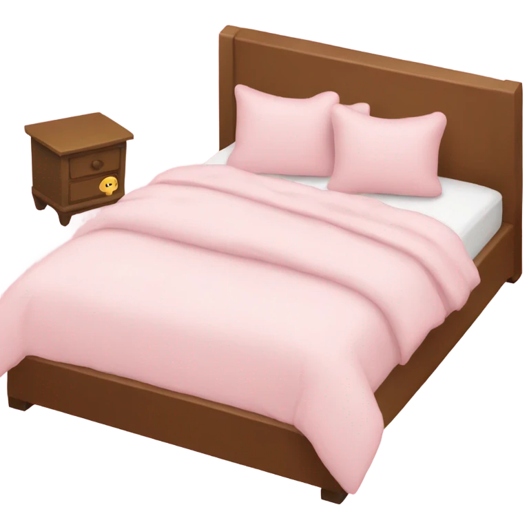 A pretty pink bed emoji