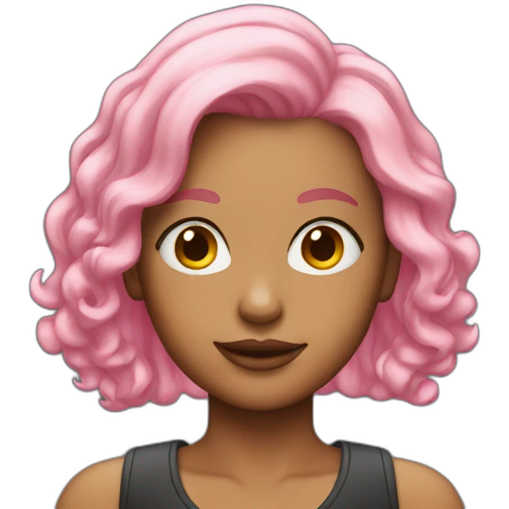 woman pink hair emoji