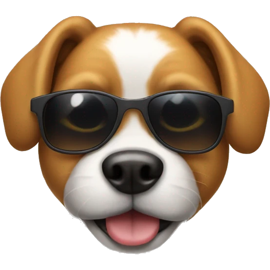 Dog with sunglasses emoji