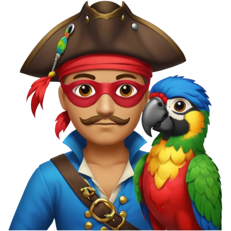 pirate and parrot emoji