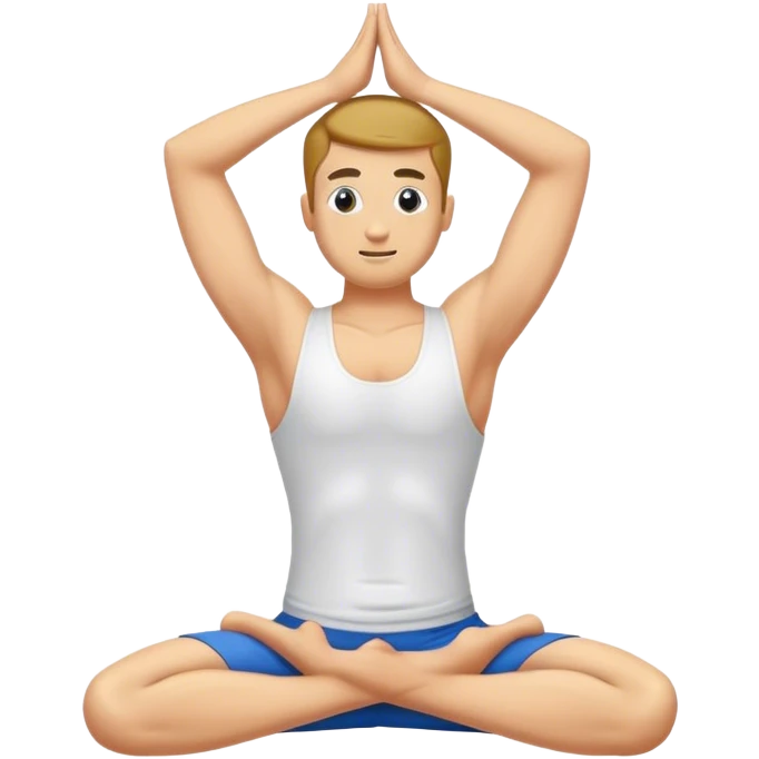 Frat bro doing yoga emoji