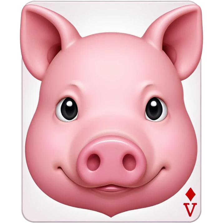 face pig in card emoji
