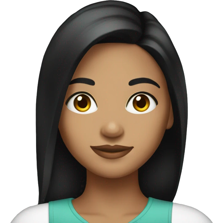 latina girl black hair emoji