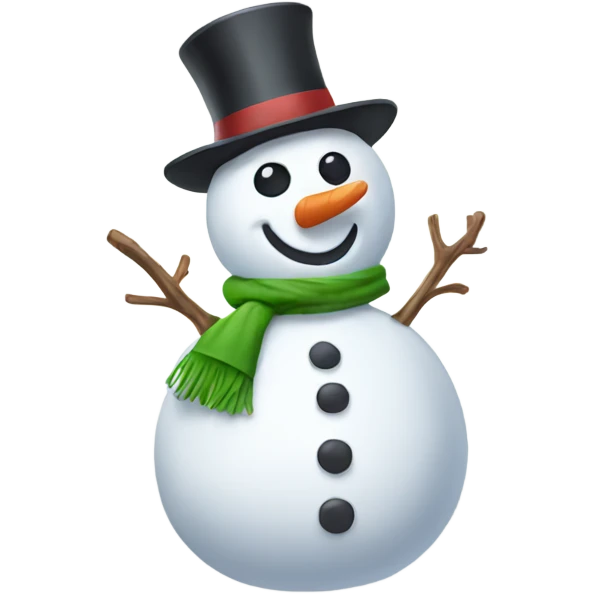 Snowman in the summer emoji