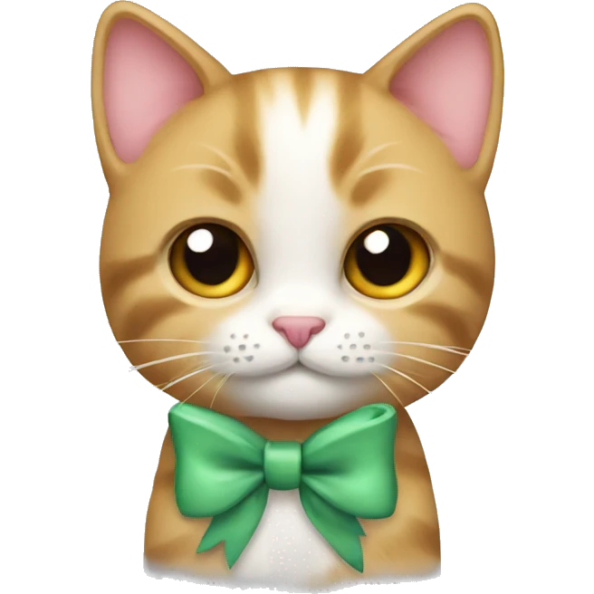 kitty with a bow emoji