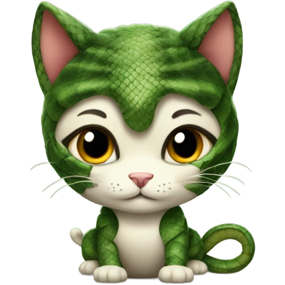 cute  cat dressed as a snake emoji