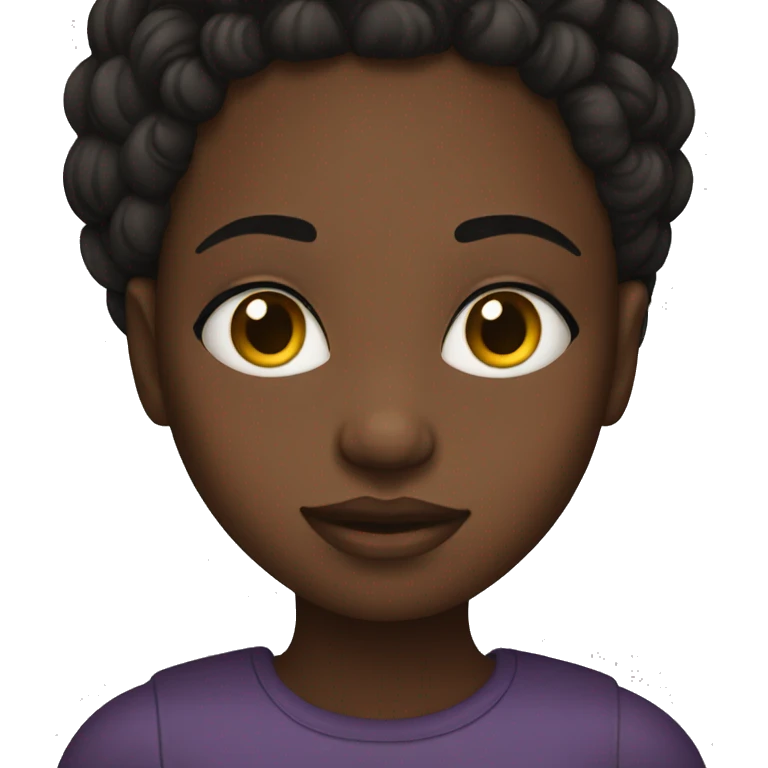 Black girl side eyeing emoji