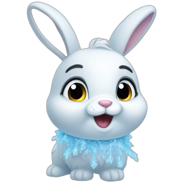 Frozen bunny emoji