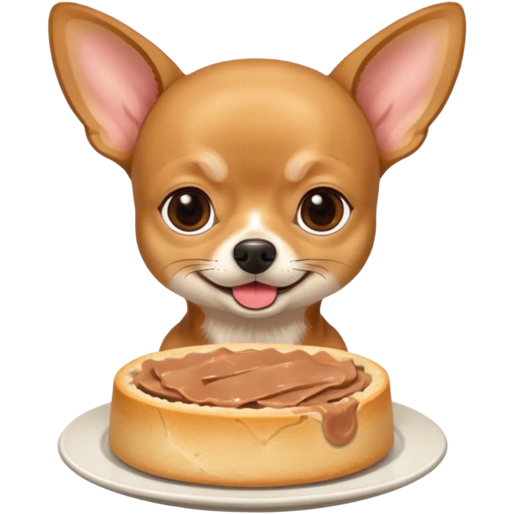 Chihuahua avec pâté  emoji