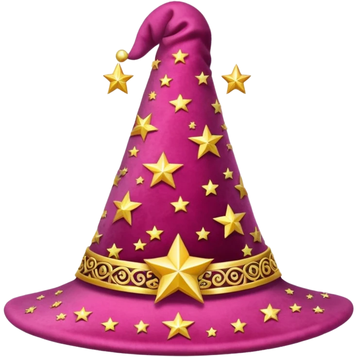 a pink magical hat emoji