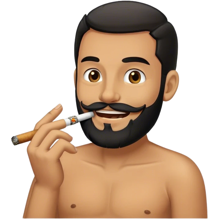 Man saying ooh smoking a blunt emoji