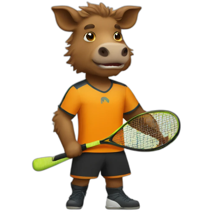 boar squash player emoji