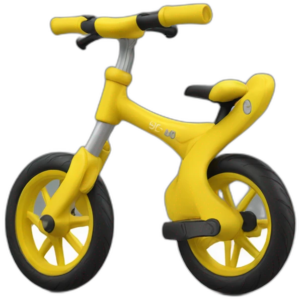 Yellow Strider toddler push bike emoji
