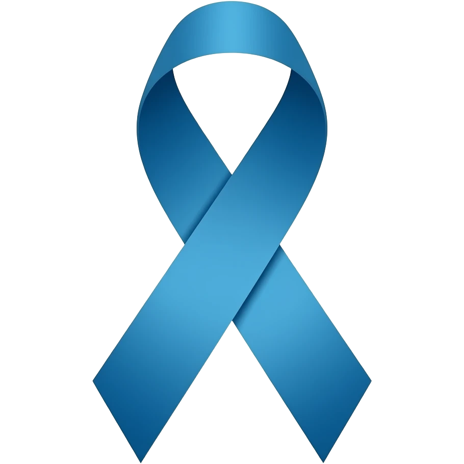 Blue ribbon cancer emoji
