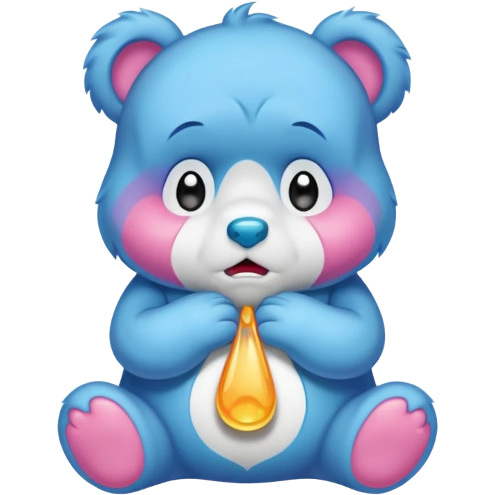 Care bear crying emoji