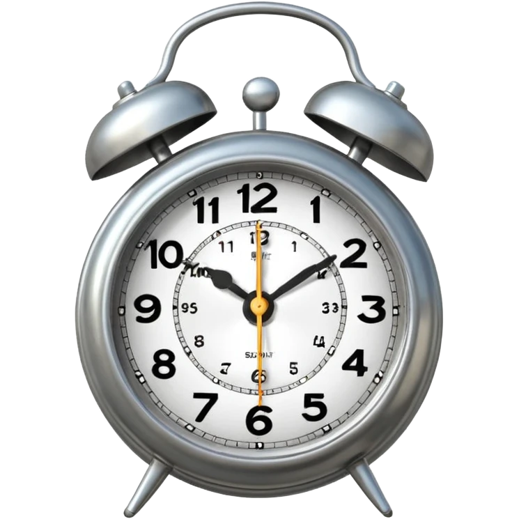 alarm clock emoji, classic twin bells, clear face emoji