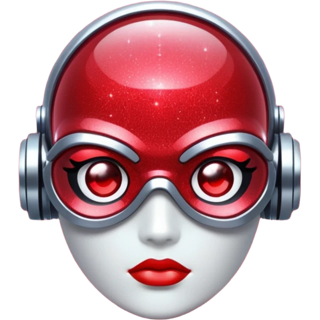 red glitter cyberpunk shine emoji