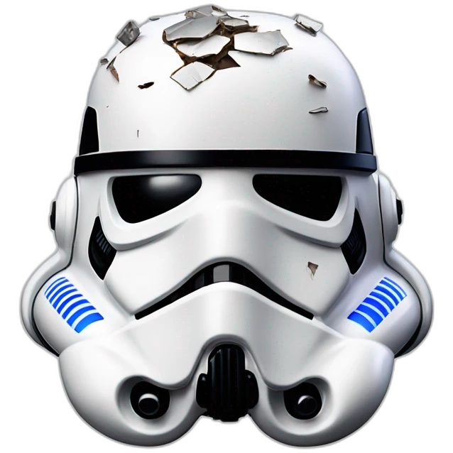 old stormtrooper shattered helmet emoji