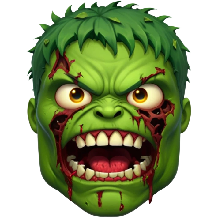 Zombie hulk face  emoji