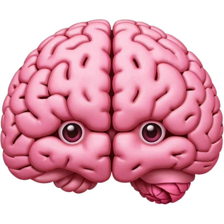 Brain pink  emoji