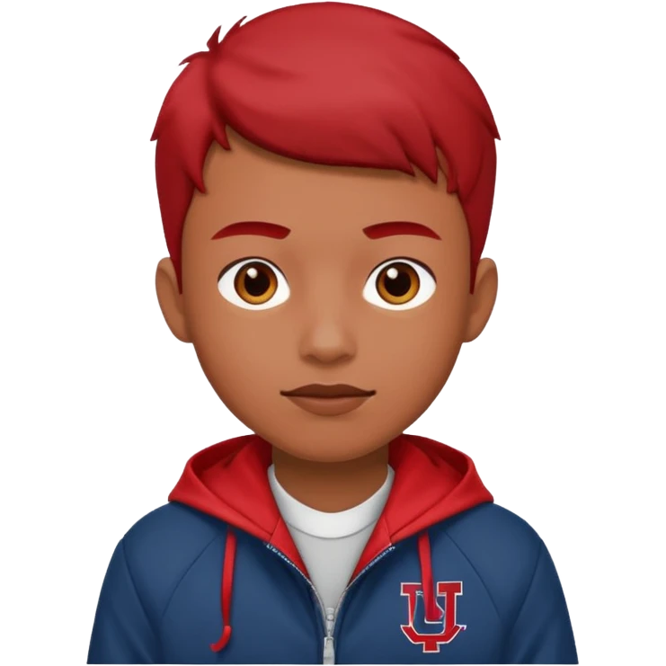 college boy with college jacket red emoji