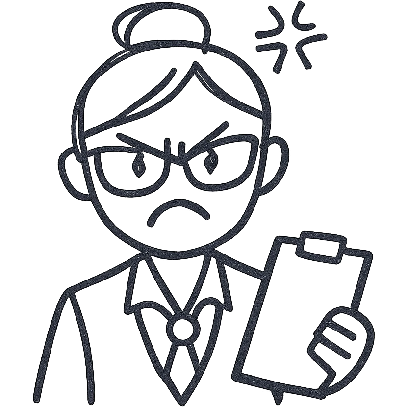 An angry business secretary emoji