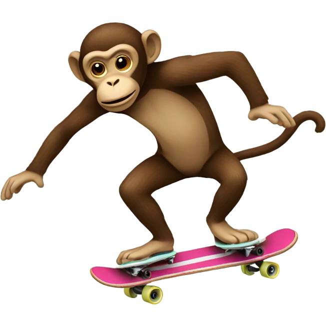 Skateboarding monkey emoji